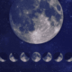 Mond am Nachthimmel symbolisiert Brauchtum und moderne spirituelle Rituale